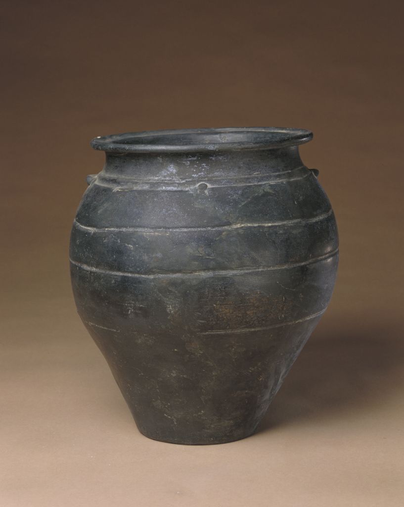 图片[1]-Longshan culture black pottery double-series pot-China Archive